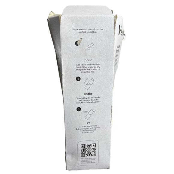 Kencko Shaker Bottle Instabt Smoothie NIB White - Picture 3 of 6